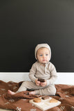 Oatmeal Organic Cotton Ribbed Bonnet