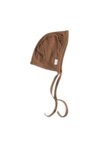 Rust Organic Cotton Ribbed Bonnet