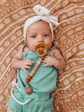 Personalized Pacifier Clip- Wood and Silicone Jude Clip