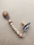 Personalized Wood Pacifier Clip- Foxy